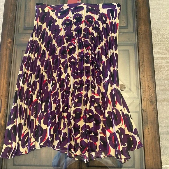 NWT Max Mara Italian Pleated Dress Multicolor size 12 Medium